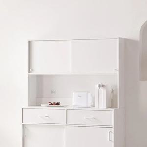 북유럽풍 주방 인테리어 슬라이딩 상부 수납장 1200 깔끔한 감각있는 고급