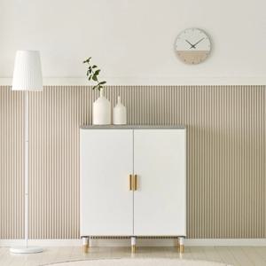 심플 깔끔 골드 손잡이 프레임 실용적인 양문 수납장 800 원룸 튼튼한 콘솔