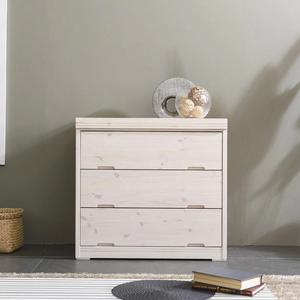 북유럽풍 화이트 워시 원목 3단 서랍장 포인트 디자인 내구성 예쁜 트렌디