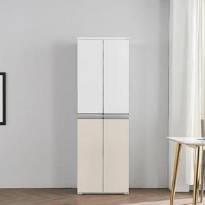 모던 하이그로시 화이트 투톤 키큰 도어 수납장 예쁜 깔끔한 선반 찬장