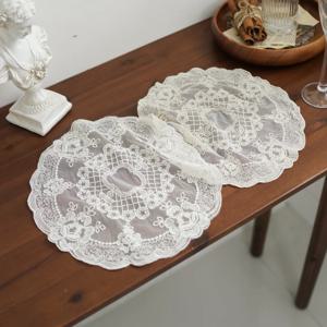 원형 레이스 테이블매트 2size_플뢰르