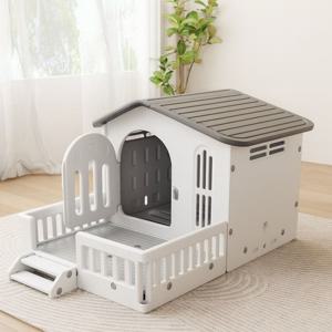 강아지집 실외 대형 플라스틱 발코니 하우스