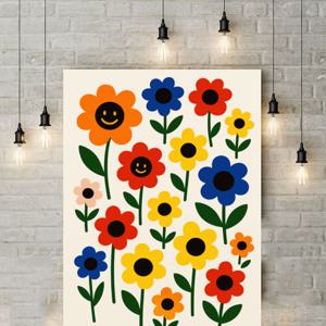 행운 해바라기 그림 포스터 스마일 해바라기 액자 개업선물 집들이선물 아이방 인테리어 그림