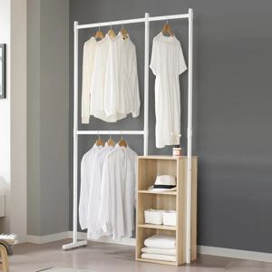 [리퍼] 철제 2단 행거 수납 박스형 1200