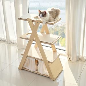 캣타워 고양이 원목 숨숨집 캣워크 스크래쳐