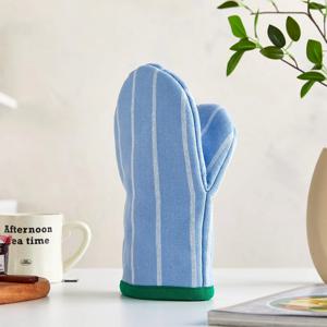 마이키친 선염 스트라이프 주방장갑 블루 15x22