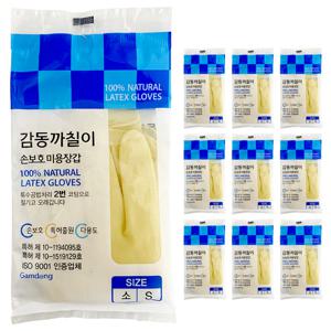 감동 까칠이 라텍스 미용장갑 소x(10개)미용재료 고무