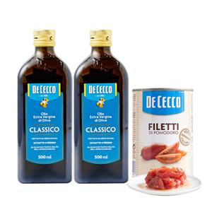 엑스트라버진 올리브오일 500ml*2병+슬라이스 토마토 400g