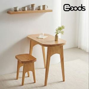 BW 1인/2인 아치형다리 식탁세트 소나무 원목 2컬러 타원형 보조식탁 미니 싱글 부부식탁