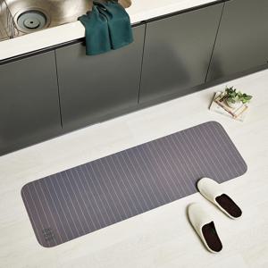 스트라이프 규조토 주방매트 GREY 40x120cm