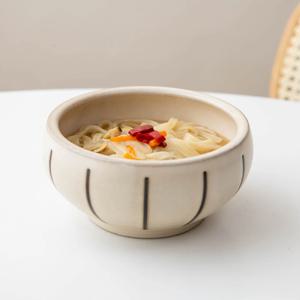 다온아토 닌니쿠 덮밥그릇 아이보리 라면 돈부리 면기