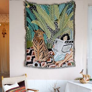 친구와의 여유 빈티지 소파커버/러그/블랭킷/담요