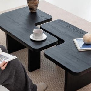 [해외] 모듈 엔틱 스퀘어 분리형 다용도 소파테이블 2color