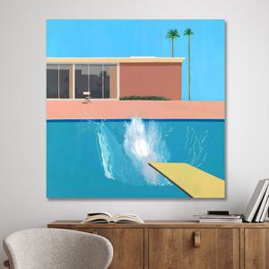 데이비드 호크니 더 큰 첨벙 캔버스 액자 명화 거실 사무실 인테리어 그림