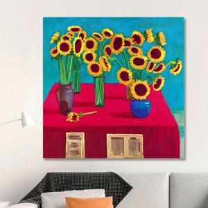 데이비드 호크니 해바라기 캔버스 액자 명화 거실 사무실 인테리어 그림
