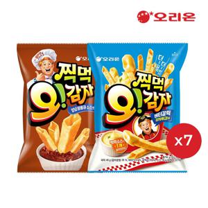찍먹 오감자 버터갈릭감자튀김 64g 7개+오감자딥 양념바베큐 75g 7개