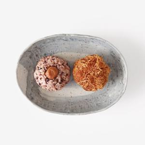 소쿠리 수묵 타원접시 카레접시