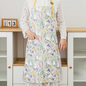귀여운 플라워 방수 앞치마 예쁜 봄 감성 에이프런 주방 카페 공방 꽃집 롱 앞치마