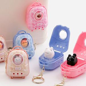 조선문방구 랜덤 고양이 우주선 가방 키링