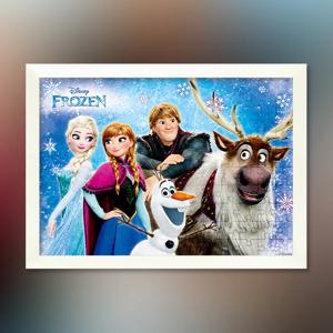 겨울왕국 - 모두가 행복해 직소 퍼즐+액자 세트 디즈니 애니메이션 150피스
