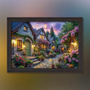 페어리 빌리지 직소 퍼즐+액자 세트 마을 풍경 1000피스