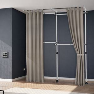 4단 옷걸이 코코아그레이지 암막 커튼 행거 3LB3400SDCCG