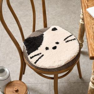 L 점박이냥 터프팅 미니러그 겸 방석 35x32