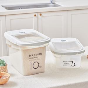 쌀통-라이스키퍼 5kg+10kg 세트구성(계량스푼+제습제  포함) 4colors