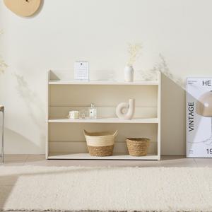 리틀그로우 3단 전면 책장 cream