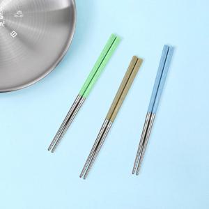 어린이 컬러 스텐 진공 젓가락 가벼운 초등 유치원 어린이집 아동젓가락 세트