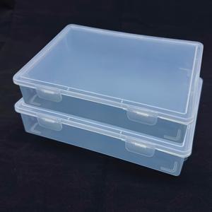 TEMU A4 사이즈 투명 보관 상자 2개 세트, 사무실 책상, 가정 미술 용품 및 공예 재료에 적합한 쌓을 수 있는 문서 정리함, 공간 절약을 위한 디자인으로 사무실 보관에 적합