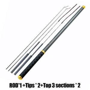 TEMU 2.7-10m 고탄소 텔레스코픽 낚싯대 2팁+2탑 3단 초경량 핸드낚시대 하드스트림 낚싯대 잉어 여행용 낚시용품