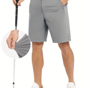 TEMU 남성용 엘레강스 골프 캐주얼 반바지, 남성용 가을/겨울 사계절 스포츠 아웃도어 반바지, 양쪽 실리콘 미끄럼 방지 밴드가 있는 스타일리시한 멀티 포켓 반바지, 나일론과 스판덱스로 제작된 초편안한 고신축성 원단, 남성용 멀티 포켓 카고 반바지, 일상적인 캐주얼 외출, 골프, 하이킹, 달리기 및 기타 야외 활동에 적합