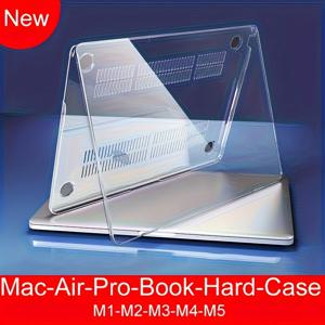 TEMU 맥북 에어/프로 13 인치 M1/M2/M3/M4/M5 칩용 하드 케이스 - - 스크래치 커버, 충격 방지 보호 커버, 맥북 프로/에어 13.3/13.6/14/15/16 인치 노트북용