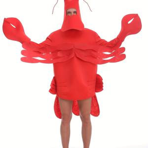 TEMU 할로윈 장난, 공연용 코스프레 무대 의상, 마스커레이드 역할을 위한 파티 복장, 옷 + 모자 + 장갑 포함 로스팅 코스튬 세트