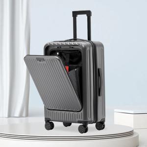 TEMU 모던 다기능 다용도 캐리어 20인치 24인치 26인치 대용량 360도 회전 여행용 가방 360° 스피너 휠 PC 캐리어 전면 오픈,컵홀더 있는 하드 슈트케이스