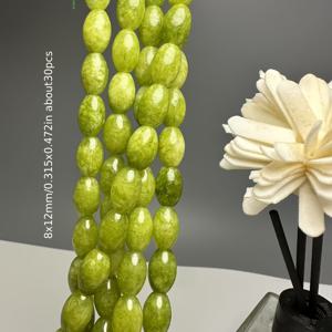 TEMU DIY 주얼리 제작용 8x12mm 올리브색 루즈 씨드 비즈, 라이트 럭셔리하고 정교함 - 다양한 모양, 팔찌, 목걸이, 귀걸이, 발찌에 완벽하게 적합 - 펜던트 - 선물용 구슬 액세서리 - 휴일 선물