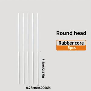 TEMU 5개입 사각 머리 원형 머리 제도 연필 지우개 리필, 자동 지우개 리필, 스케치 지우개, 학생 미술 용품에 적합, 디테일은 흔적 없이 남지 않음 (리필만 해당)