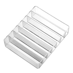 TEMU 투명 아크릴 멀티컴파트먼트 화장품 정리함 - 아이섀도우, 블러셔, 메이크업 스펀지 등을 깔끔하게 정리할 수 있는 투명 섹션. 홈 화장대, 기숙사 책상, 휴대용 메이크업 스튜디오에 이상적인 스타일리시한 화장품 정리함