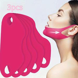 TEMU 3개입 페이셜 리프팅 밴드 | 코골이 훈련 밴드, 알로에산 콜라겐 마스크 포함, 비스코스 섬유로 제작