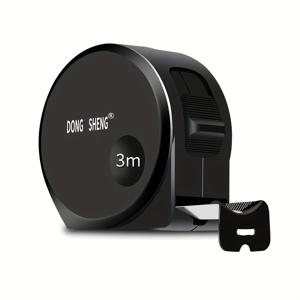 TEMU 1개 테이프 측정기 블랙 매트 고정밀도 3*16/5*25 - 내구성 있는 방수 마감, 잠금 기능 두꺼운 쉘, 낙하 저항 및 내마모성, 다목적 휴대용 수동 도구, 목공 및 DIY 프로젝트에 적합한 헤비듀티 정밀 계측 기계