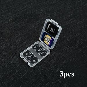 TEMU 투명 플라스틱 박스 보호 홀더 - SD SDHC TF 메모리 카드 보관용 케이스 박스 가방 3개 세트 - 메모리 카드 미포함