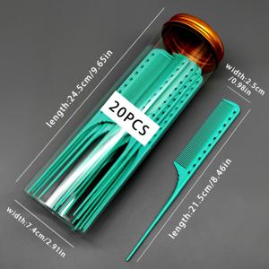 TEMU 20개 포인트 테일 빗 세트, 사진 스튜디오용 웨딩 헤어드레싱 브러시, 내구성 있는 레진 플라스틱