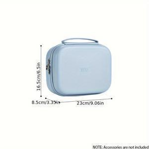 TEMU 지퍼가 있는 하드 쉘 카메라 보관 케이스 - 인스턴트 카메라, DSLR 호환 가능 - EVA 내부 슬롯이 있는 사진, 렌즈, 액세서리용 보호 케이스 (보라/흰색/분홍/파랑) - 여행 및 보관 정리함, 컴팩트 디자인, 견고한 구조, 취미 사진작가용