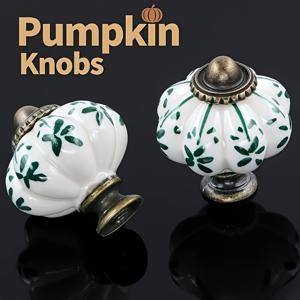 TEMU 4개 아시아풍 호박 서랍 손잡이 - 녹색 잎 패턴, 빈티지 아연 합금 캐비닛 손잡이 (캐비닛/화장대/나이트 스탠드/가구용 설치 하드웨어 포함), 수제 핸드페인팅 고급 디자인, 전통 중국 홈 데코