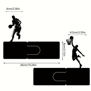 TEMU 1쌍/2 농구 선수 책꽂이 - 후프 액션 디자인, 파우더 코팅 금속 스탠드 장식, 가정 사무실 헬스장용 튼튼한 책 지지대 완벽한 스포츠 선물 아이디어 남아있는 팬 독자 모던 운동 아트 선반 튼튼한 랙