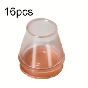 TEMU 16개 실리콘 의자 다리 바닥 보호 패드, 타일 및 원목 바닥용 가구 패드, 의자 발 커버, 대부분의 가구 다리 모양에 적합, 사무실, 서점, 카페, 레스토랑에 이상적 - 투명, 초소형 사이즈