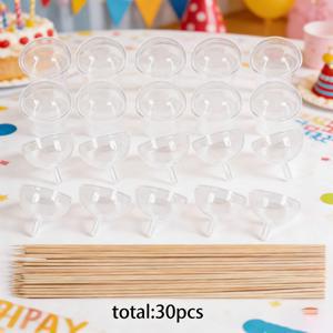 TEMU 30개 혼합 투명 아크릴 볼 부케 키트 (뚜껑 10개, 받침 10개, 막대 10개 포함). 이 원형 볼 부케 포장 세트는 결혼식, 졸업식, 어버이날, 기념 파티에 적합합니다.