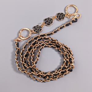 TEMU PU 가죽 체인 스트랩, 크로스바디 폰 체인, 핸드백 변환 숄더 스트랩, 136.5cm / 53.74인치 길이. 크로스바디 백, DIY 백 체인에 적합, 숄더 및 크로스바디 백의 대안으로 이상적. 내구성 있는 스트랩 디자인으로 DIY 지갑 프로젝트에 완벽. 블랙 교체용 숄더 체인 - DIY 백 액세서리 조각