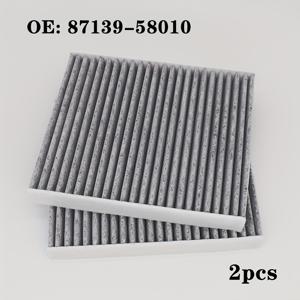 TEMU 코롤라, 힐럭스, RAV4V, ES, UX용 활성탄 캐빈 에어 필터 (2개) - 교체용 87139-(58010/28020/48050/0K070/F4020/YZZ33/YZZ34/0E040
